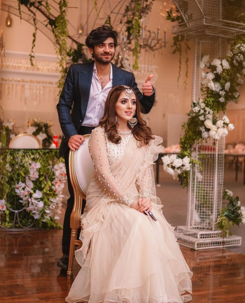 Jannat Mirza Adorable Pictures with Beau from Sister's Engagement