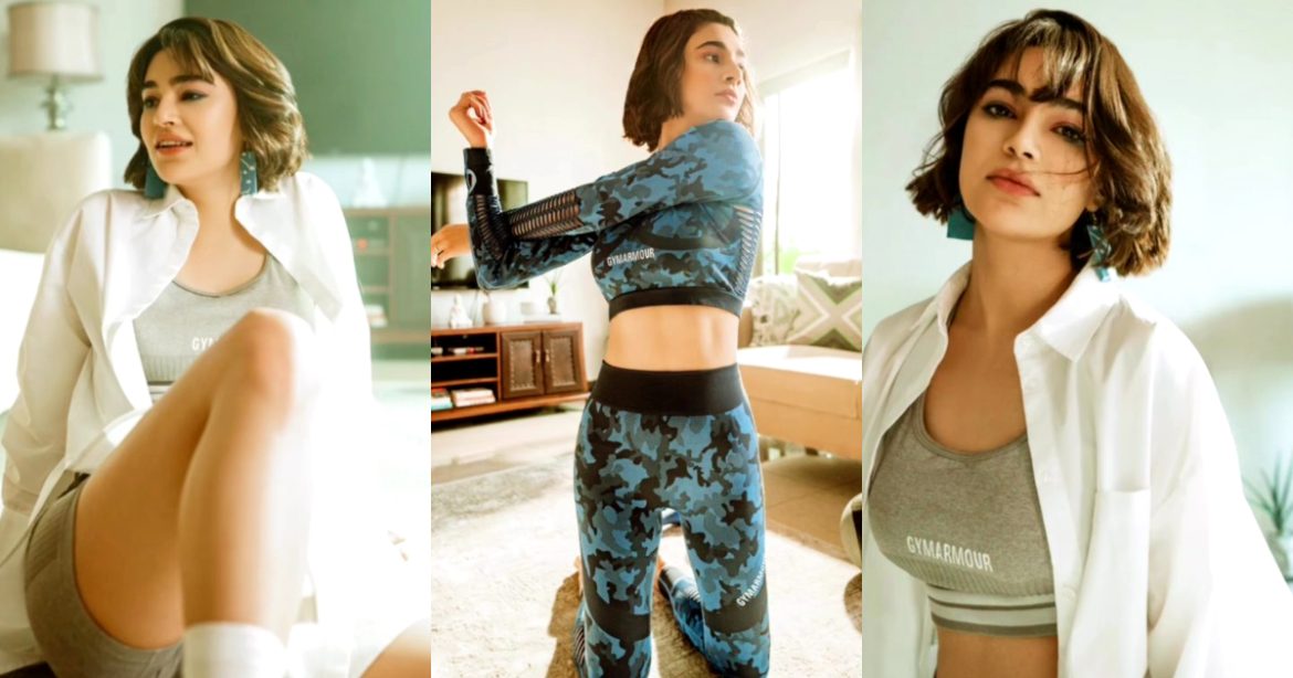 Model and Actress Saheefa Jabbar Khattak Clicks in Gym Outfits