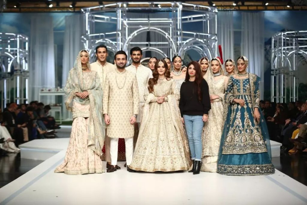 Aiman Khan and Affan Waheed Walked the Ramp for Maha Wajahat - Pictures