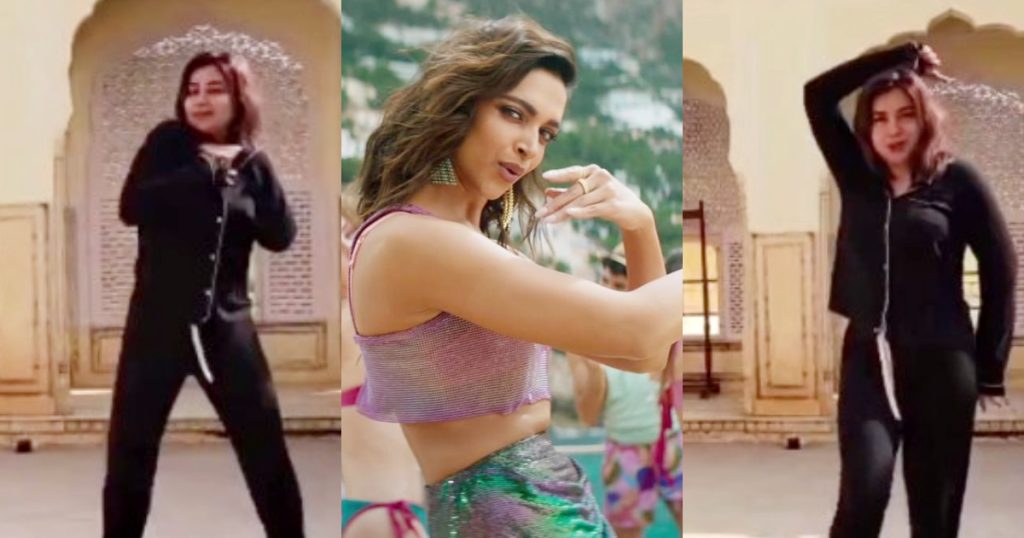 komal-rizvi-dances-on-deepika-padukone’s-song-besharam-rang-from-pathaan