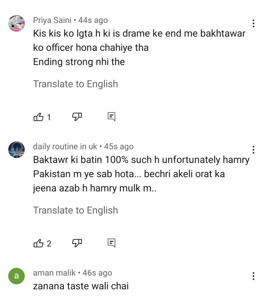 Bakhtawar Last Episode Public Reaction