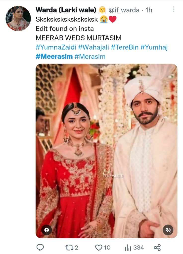 Tere Bin Fans in Love with Meerab & Murtasim's Wedding