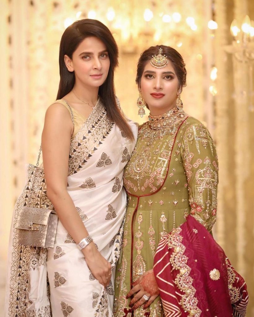 Saba Qamar Looks Amazing At Her Friend's Wedding
