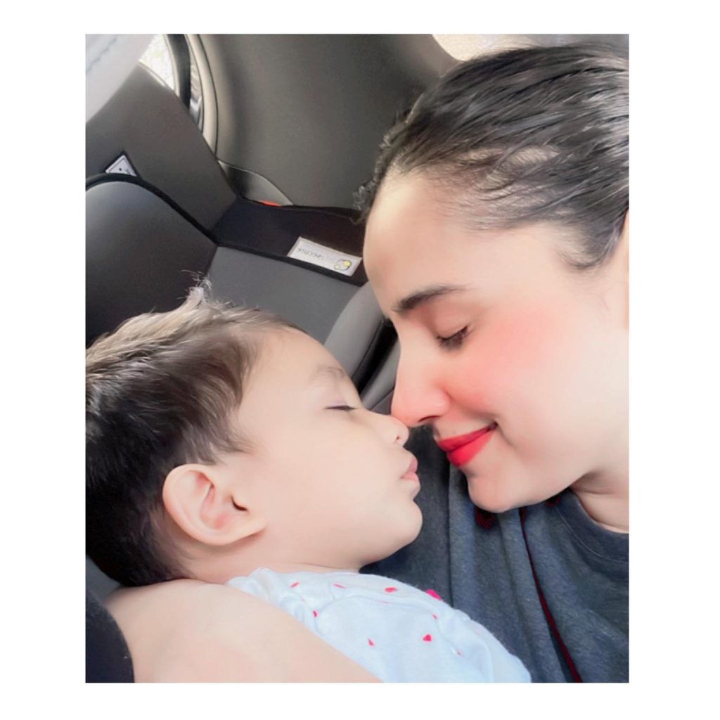 Saniya Shamshad Latest Pictures With Son Azlan Syed