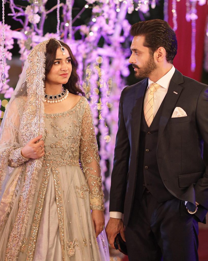 Wahaj & Yumna Walima Look From Tere Bin