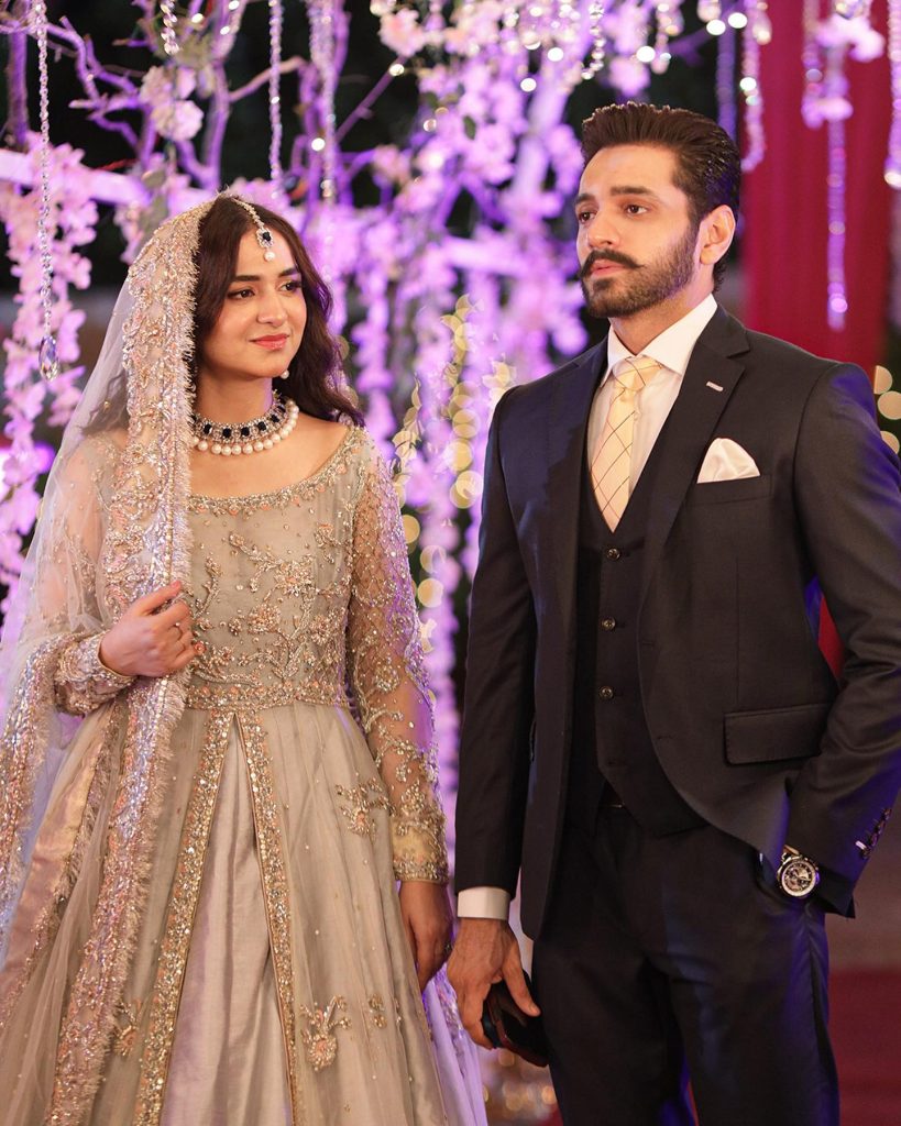 Wahaj & Yumna Walima Look From Tere Bin