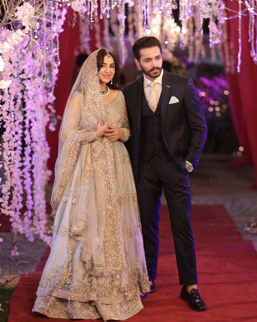 Wahaj & Yumna Walima Look From Tere Bin