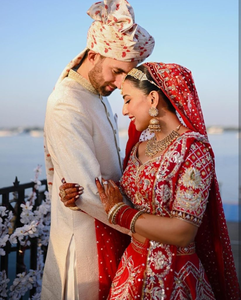 Ushna Shah & Hamza Amin HD Photoshoot From Wedding Day