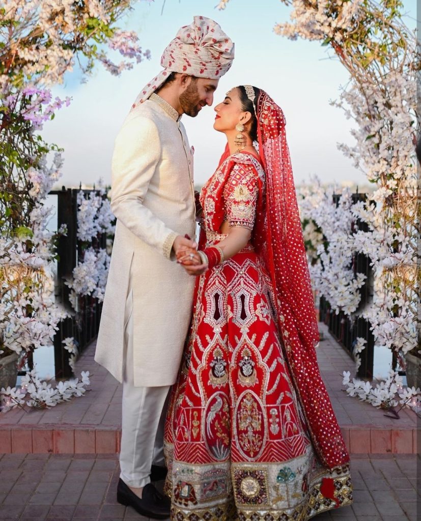 Ushna Shah & Hamza Amin HD Photoshoot From Wedding Day