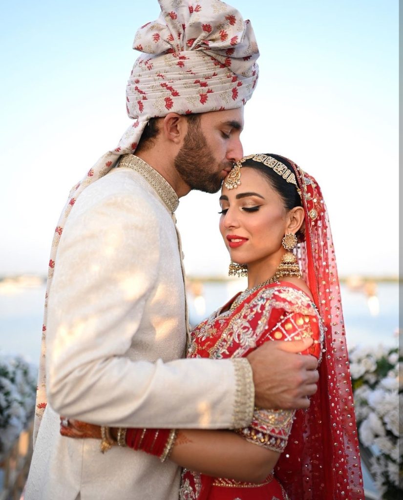 Ushna Shah & Hamza Amin HD Photoshoot From Wedding Day