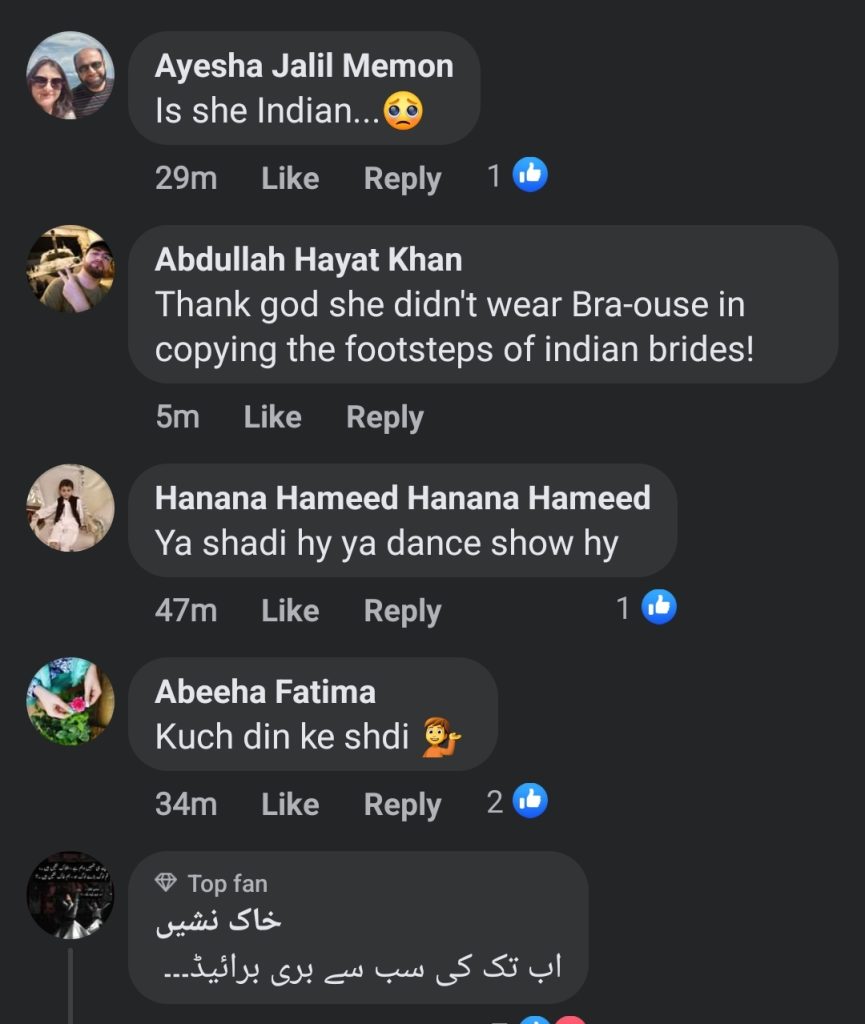 Ushna Shah's Bollywood Inspired Wedding Gets Criticized