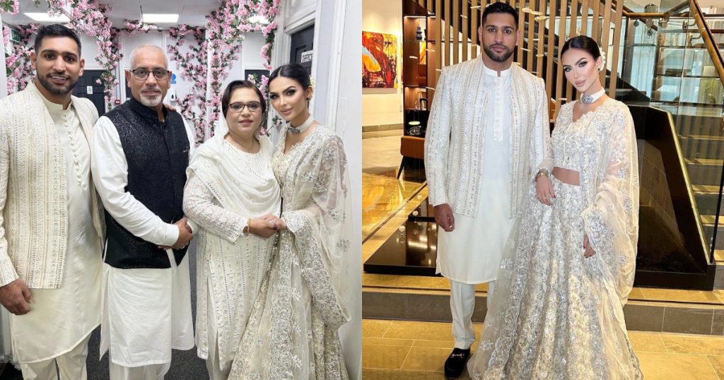 amir-khan-and-faryal-makhdoom-at-a-wedding