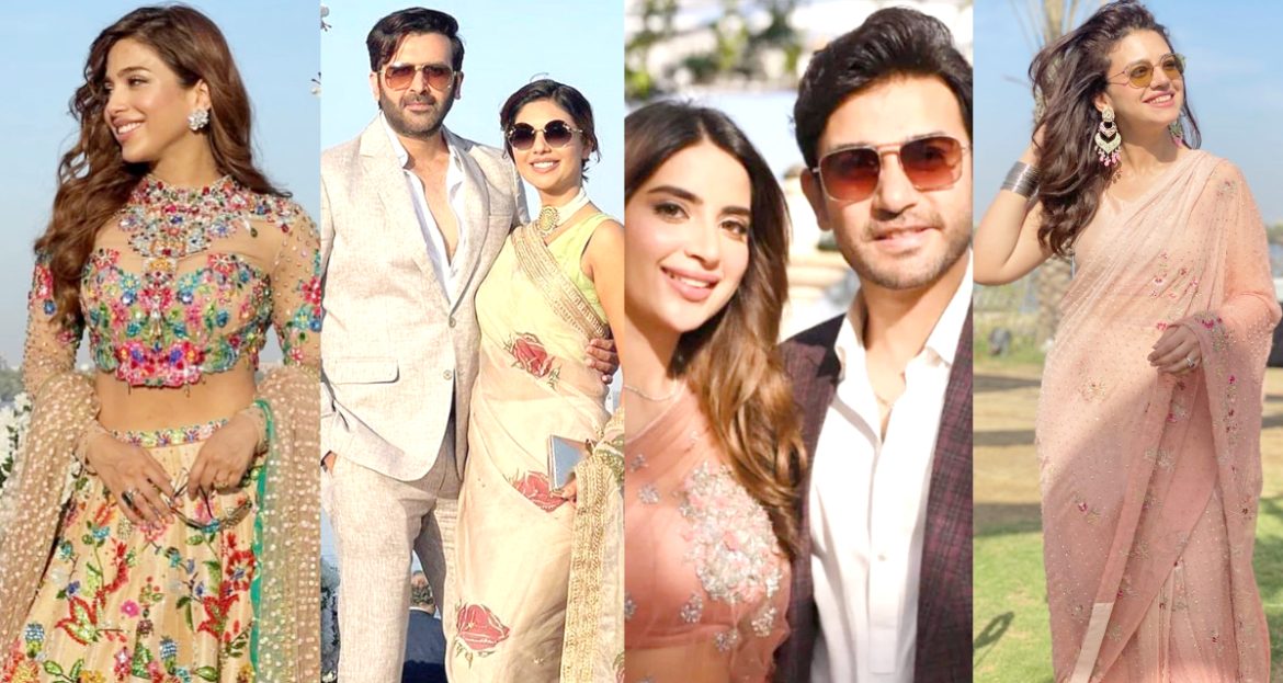 Beautiful Clicks Of Celebrities From Ushna Shah’s Wedding – HD