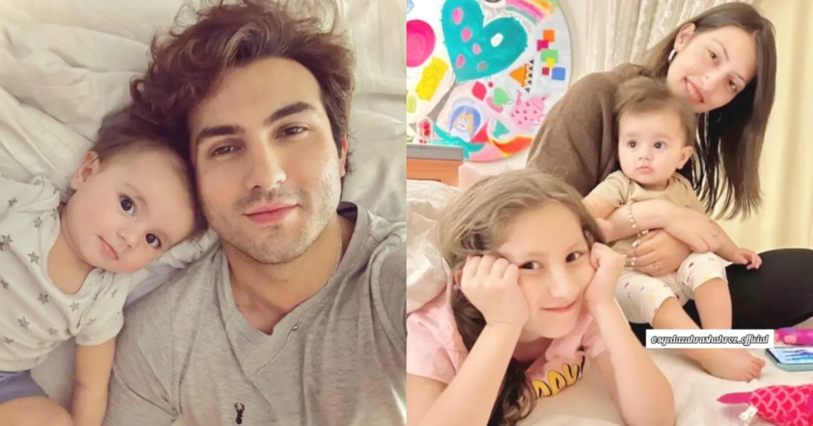 New Pictures Of Shahroze Sabzwari With Adorable Daughters