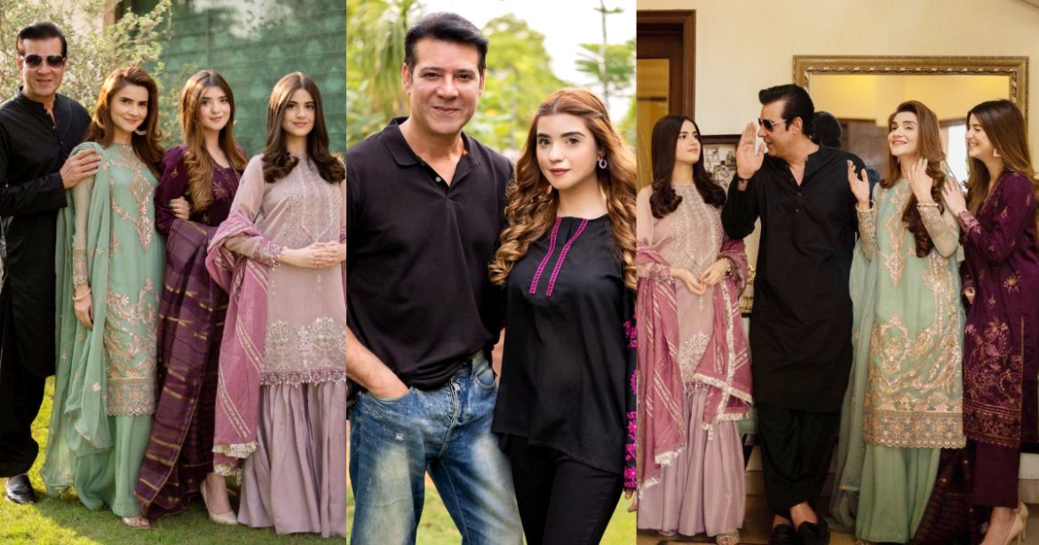Latest Beautiful Clicks of Moammar Rana With His Wife And Daughters