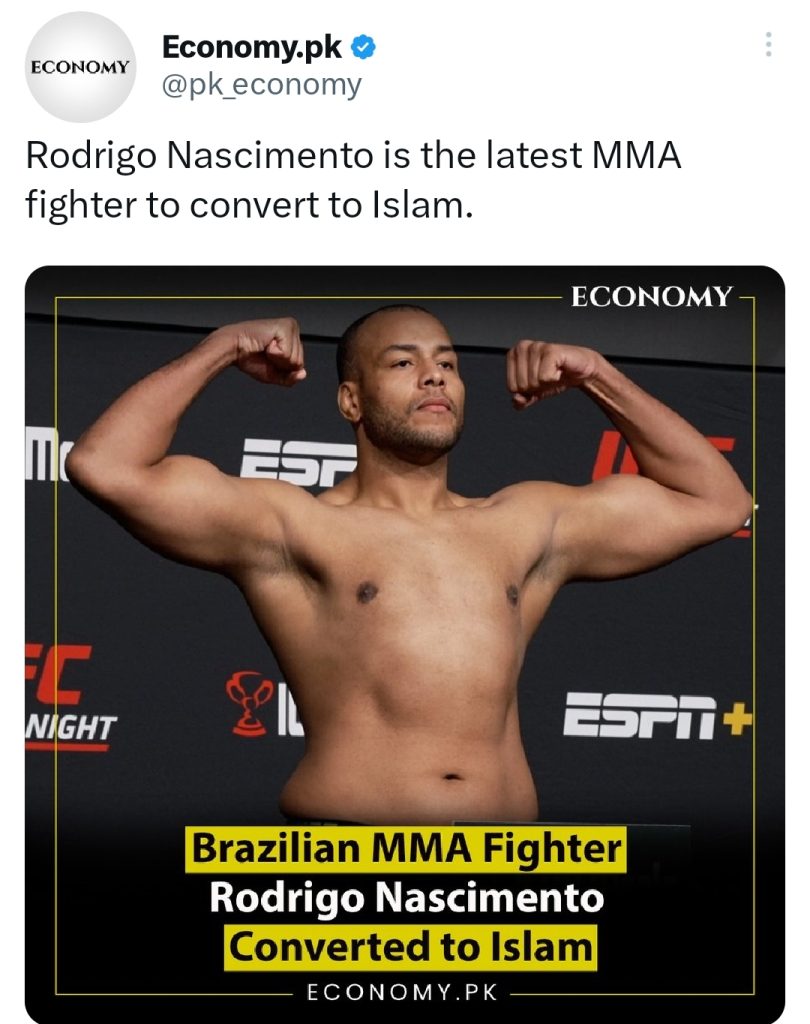 Famous Brazilian MMA Fighter Embraces Islam