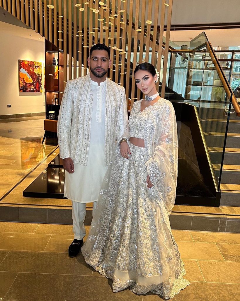 Amir Khan And Faryal Makhdoom At A Wedding