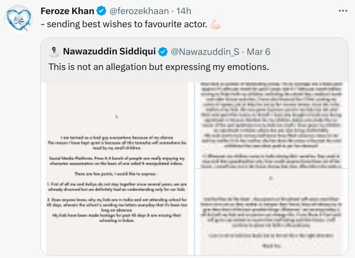 Netizens Call Out Feroze Khan For Supporting Nawazuddin Siddiqui