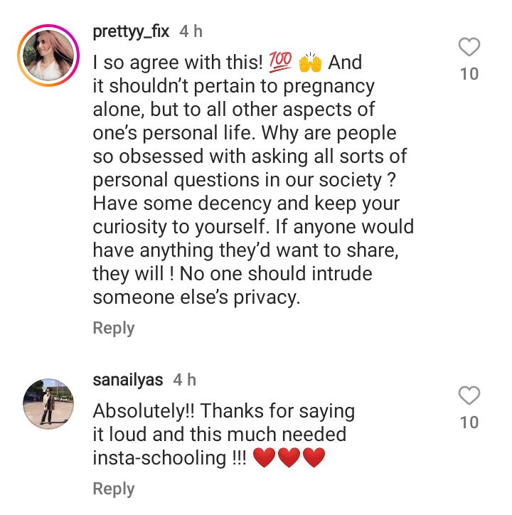 Natasha Lakhani Has A Message To People Asking For Pregnancy News