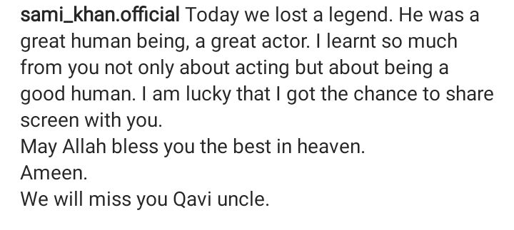 Pakistani Celebrities Remember Legendary Qavi Khan