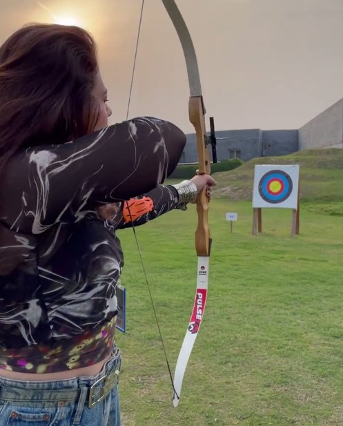 Zara Noor Abbas Learns Archery