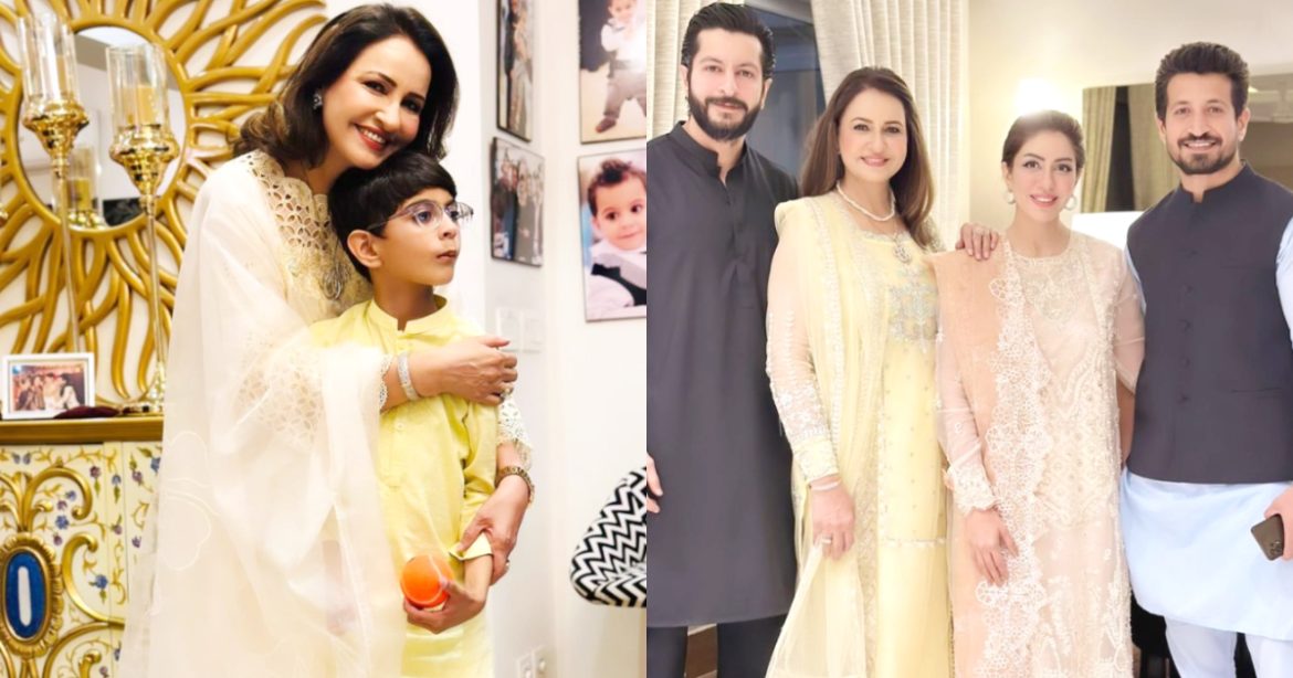 Adorable Clicks Of Saba Faisal With Her Beautiful Family – Eid 2023
