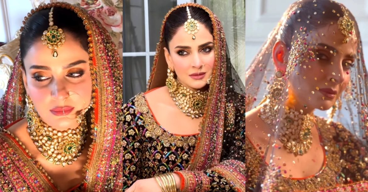 Saba Qamar’s Royal Bridal Look Adored By Fans
