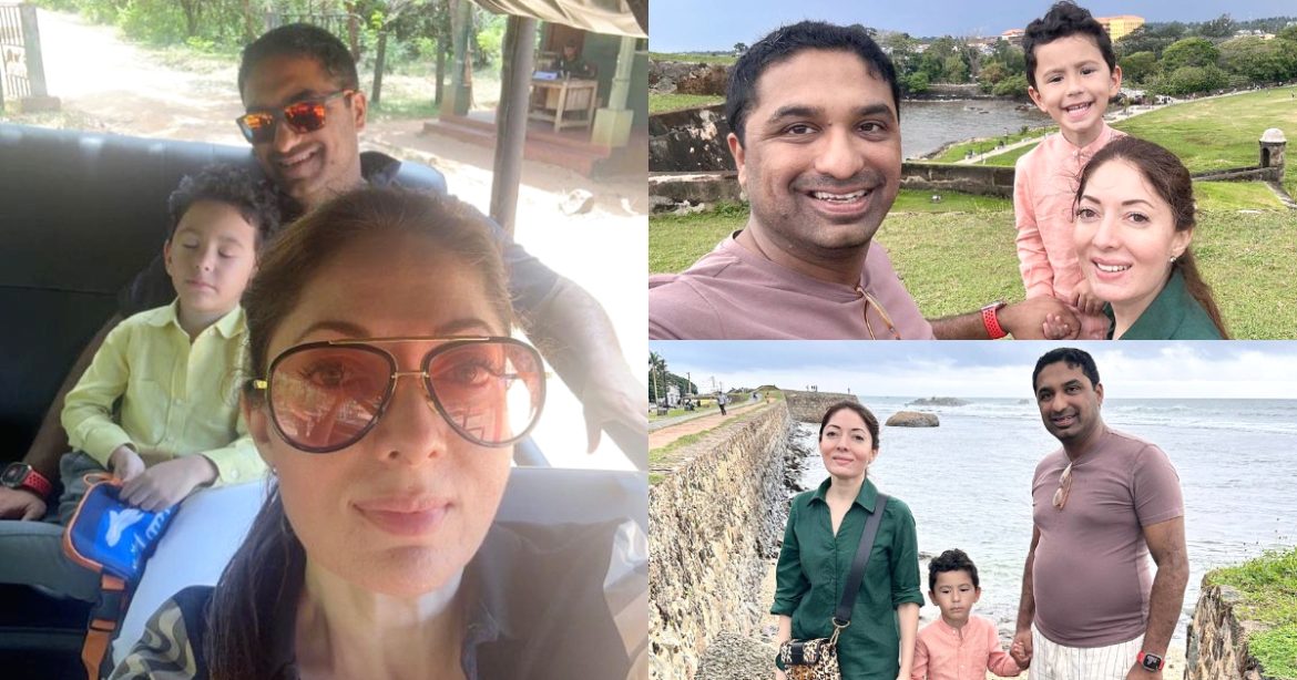 Adorable Clicks Of Sharmila Faruqui With Her Family From Sri Lanka