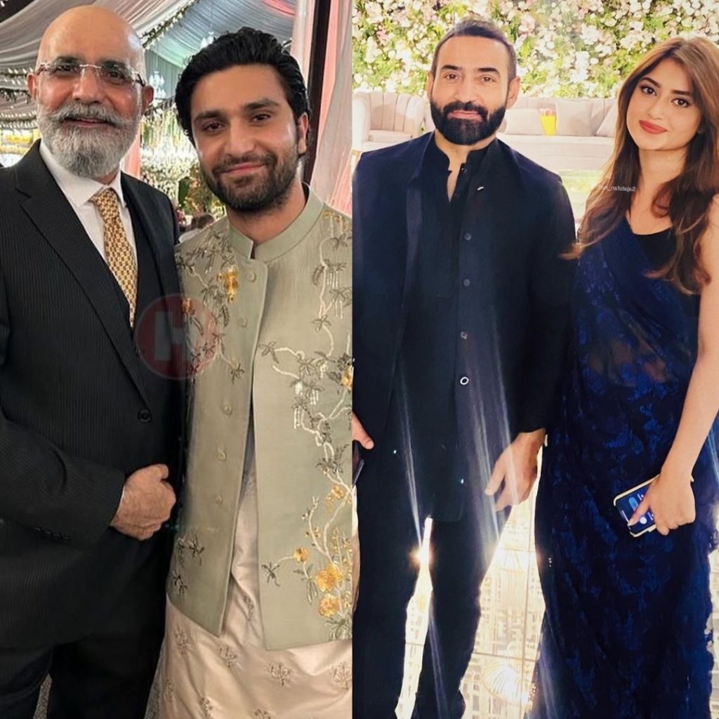 Sajal Aly and Ahad Raza Mir Spotted At a Wedding