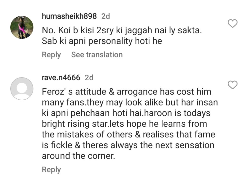 Can Haroon Kadwani Replace Feroze Khan - Public Debate