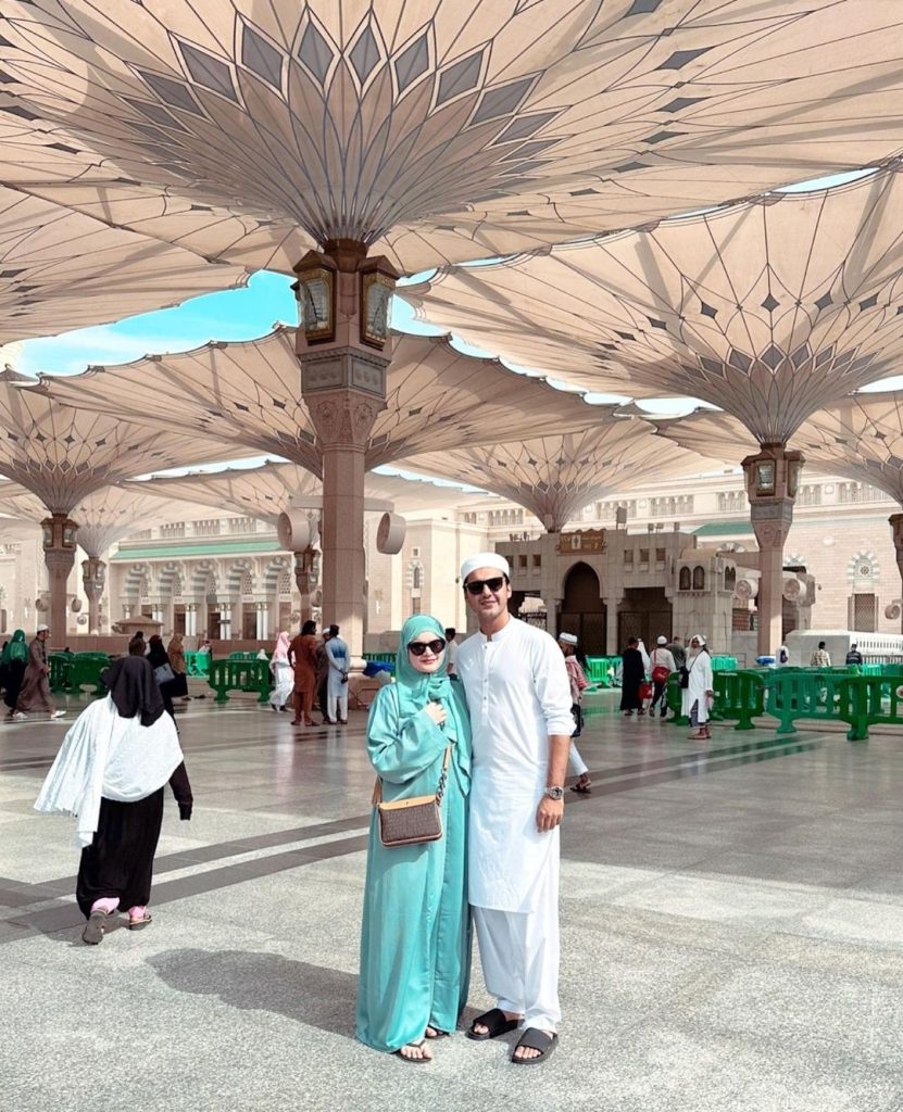 Minal Khan and Ahsan Mohsin Ikram Pictures From Madina