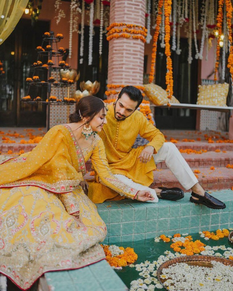 Wahaj & Yumna Look Stunning Together In Recent Look For Maha Wajahat Bridal Photoshoot