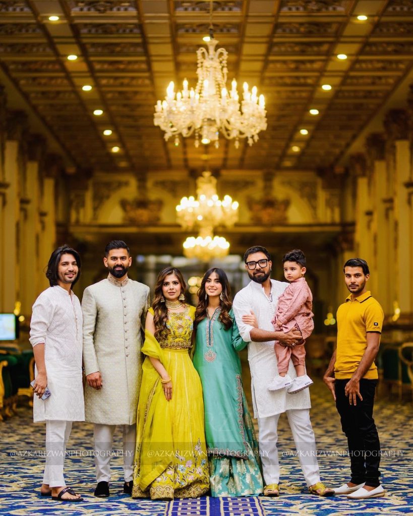 Iqra Aziz And Yasir Hussain With Son Kabir At A Wedding In Lahore