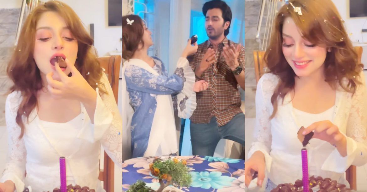 Alizeh Shah Celebrates 22nd Birthday On The Set Of Her Drama