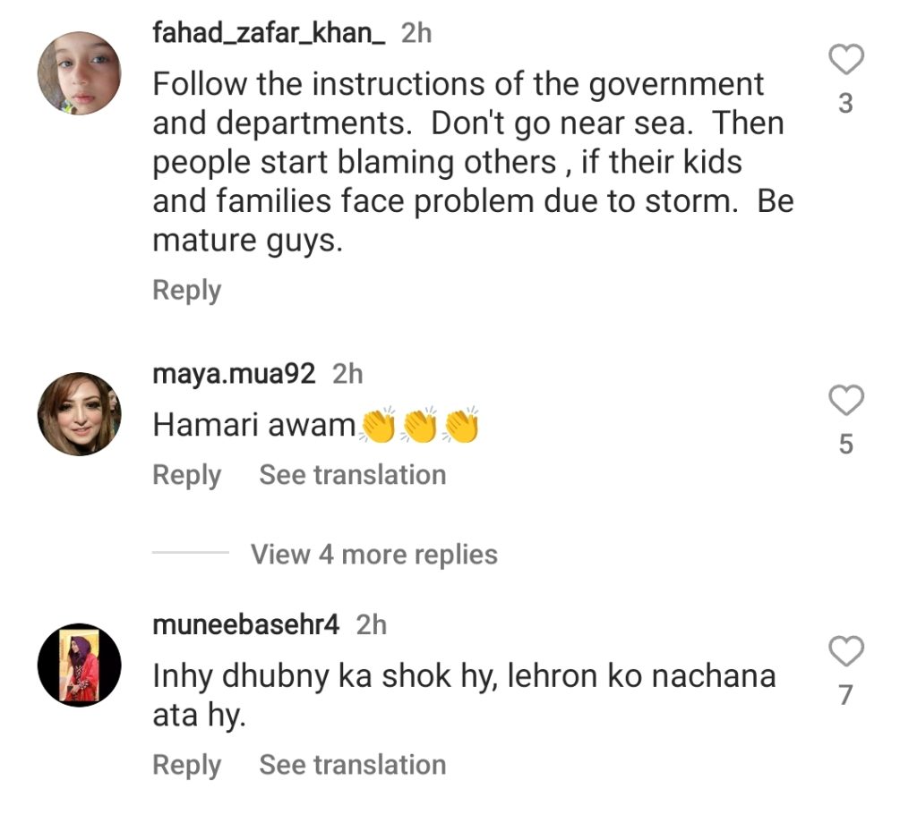 Public Reacts to Karachi Citizens Visiting Sea Shore Amidst The Warning of Cyclone