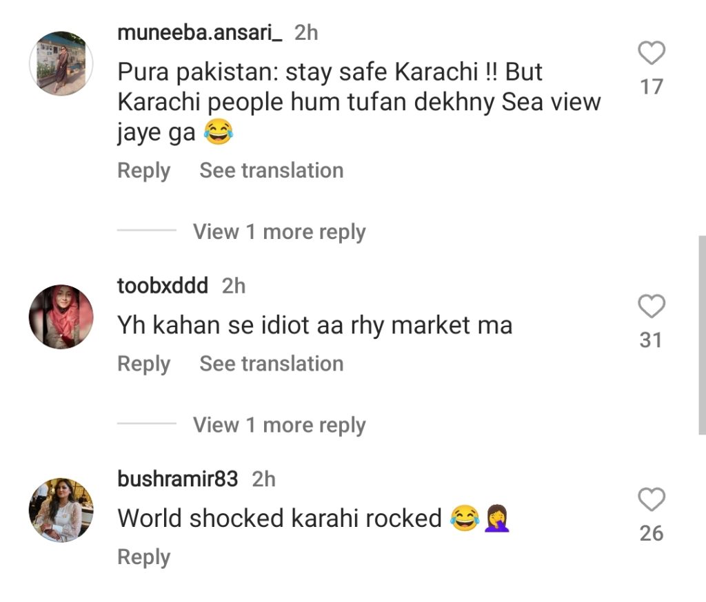 Public Reacts to Karachi Citizens Visiting Sea Shore Amidst The Warning of Cyclone