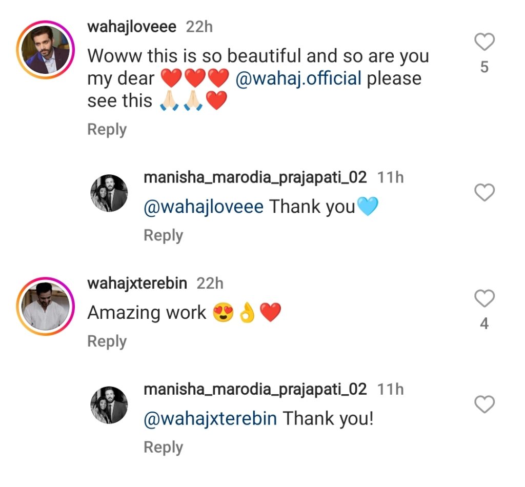 Wahaj Ali Thanks Indian Fan For Her Loving Gesture