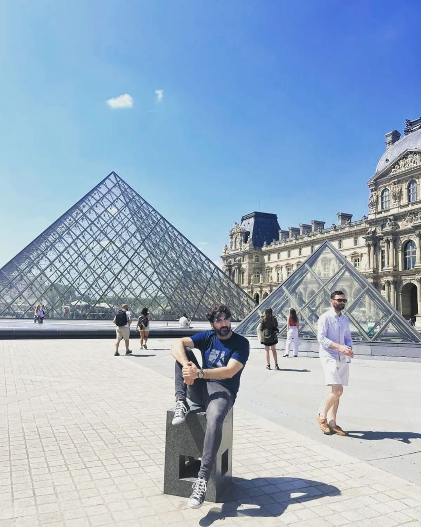 Syed Jibran At The Louvre With Son Yoel