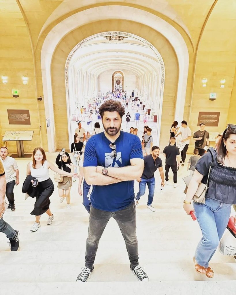 Syed Jibran At The Louvre With Son Yoel