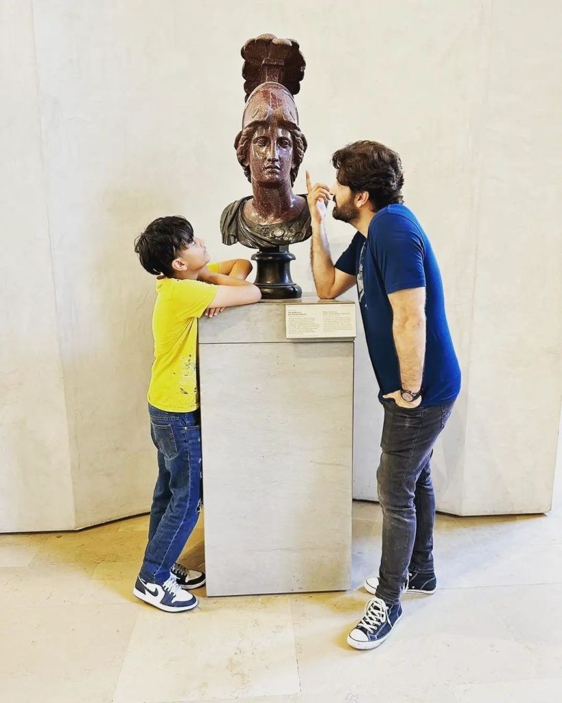 Syed Jibran At The Louvre With Son Yoel