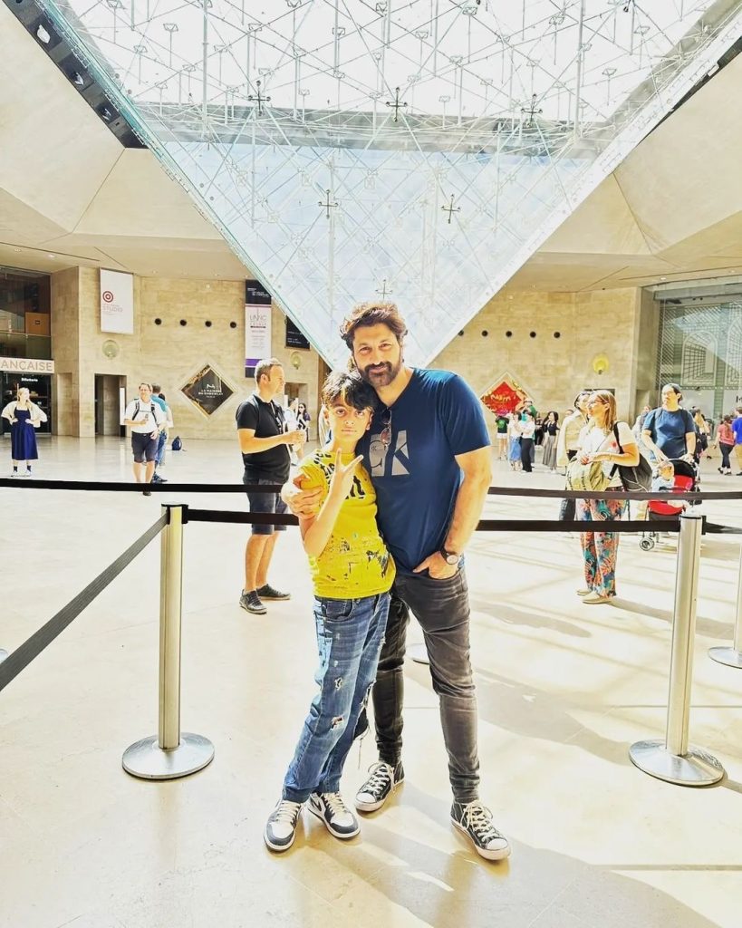 Syed Jibran At The Louvre With Son Yoel