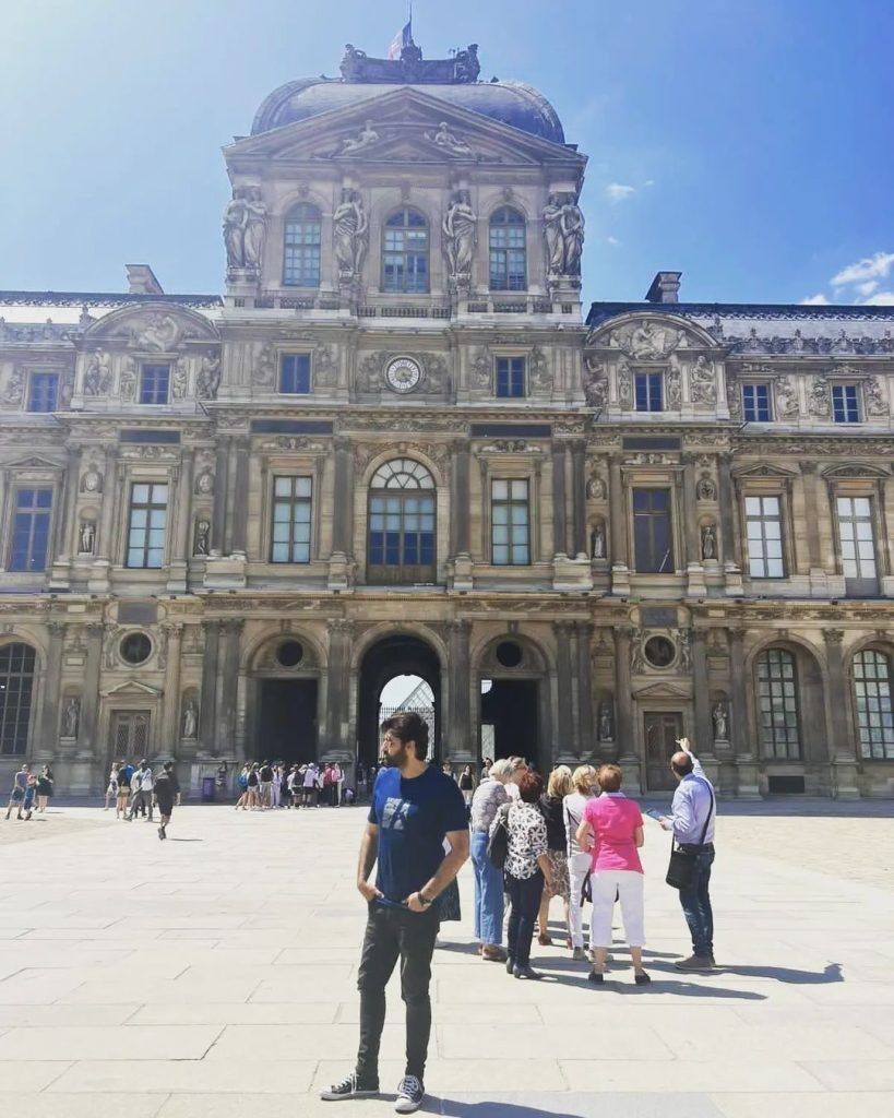 Syed Jibran At The Louvre With Son Yoel