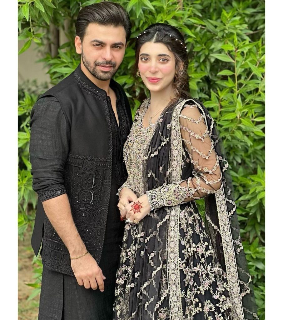 Urwa Farhan Twinning In Black on Eid Day