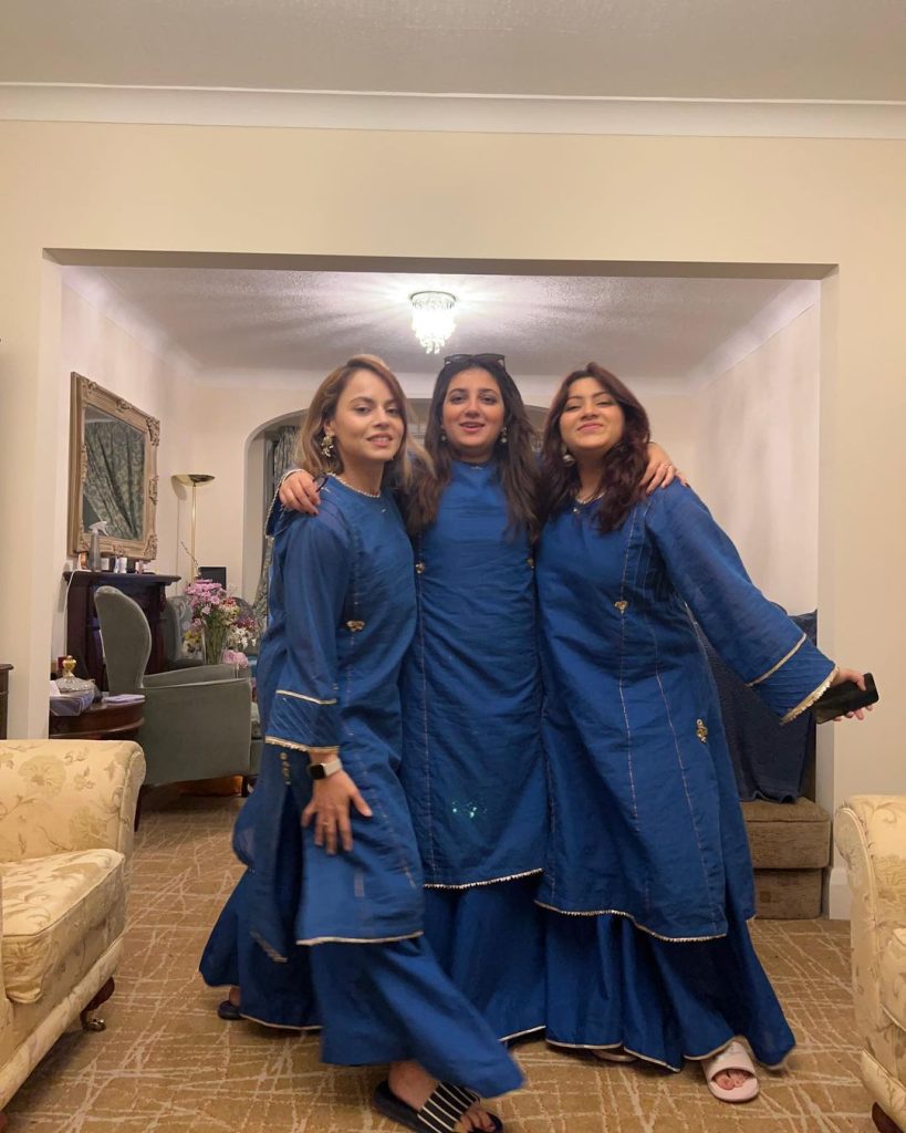 Shagufta Ijaz With Daughters on Eid