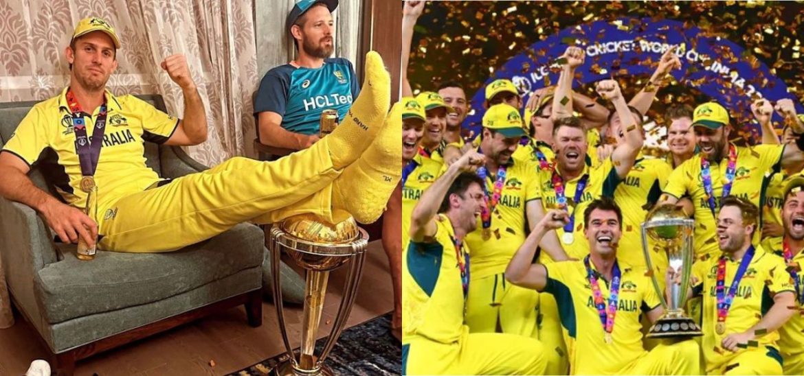 Mitchell Marsh Slammed For Keeping Feet On World Cup Trophy
