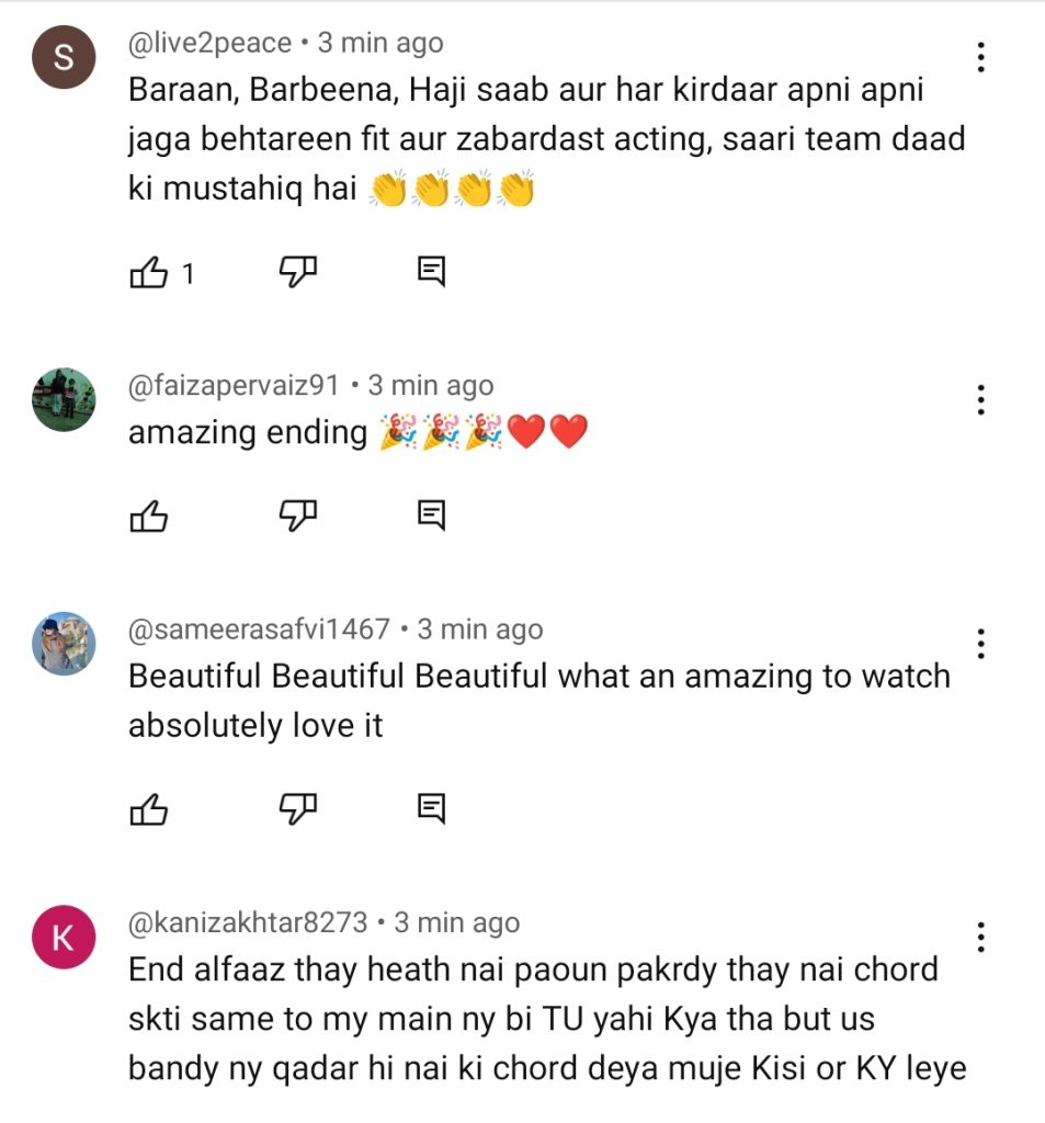 Kabli Pulao Last Episode Praised By Fans