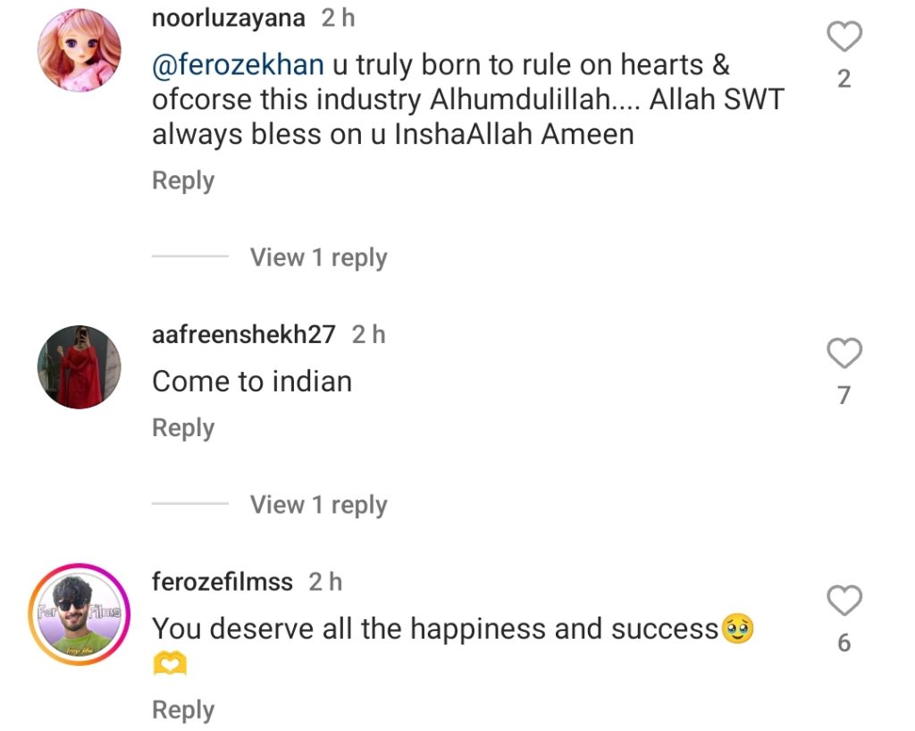 Feroze Khan Thanks Fans For Drama Serial Khumar Response