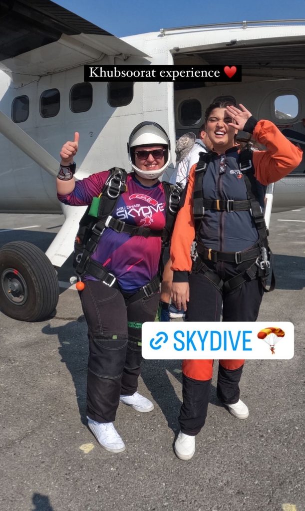 Kanwal Aftab & Zulqarnain's Sky Diving Experience In Abu Dhabi