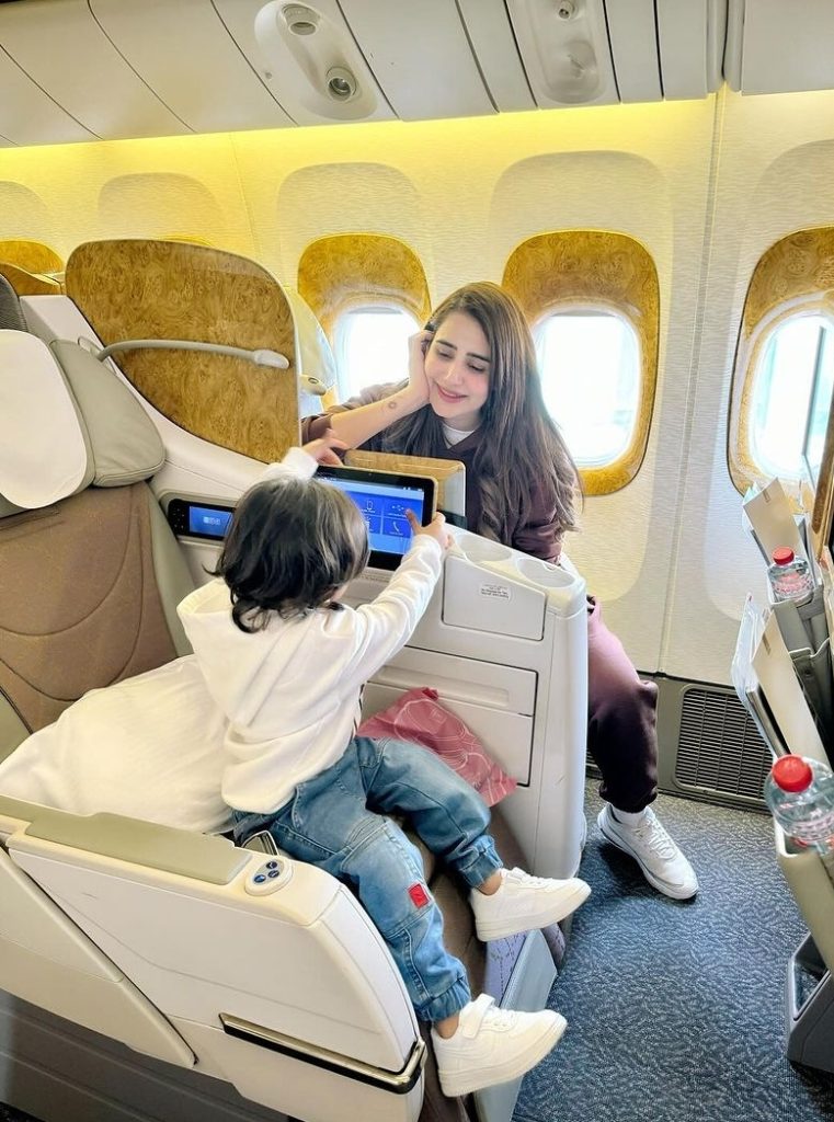 Saniya Shamshad's Adorable New Pictures With Son From Flight