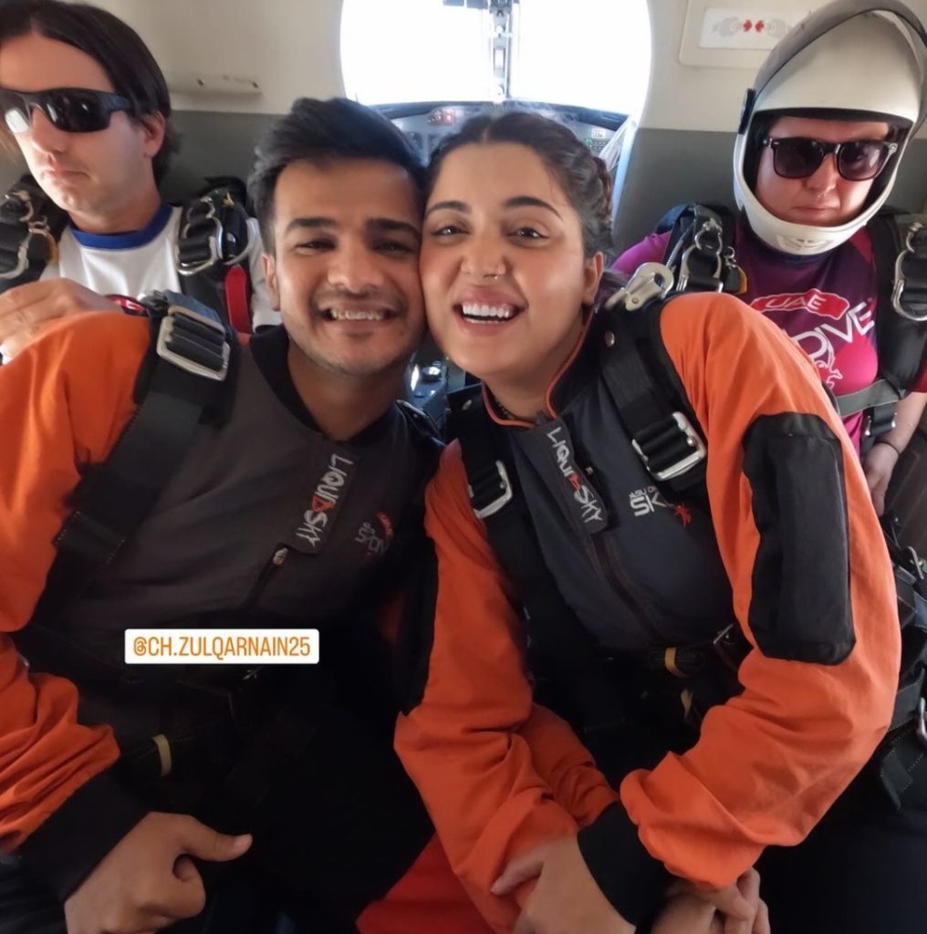 Kanwal Aftab & Zulqarnain's Sky Diving Experience In Abu Dhabi